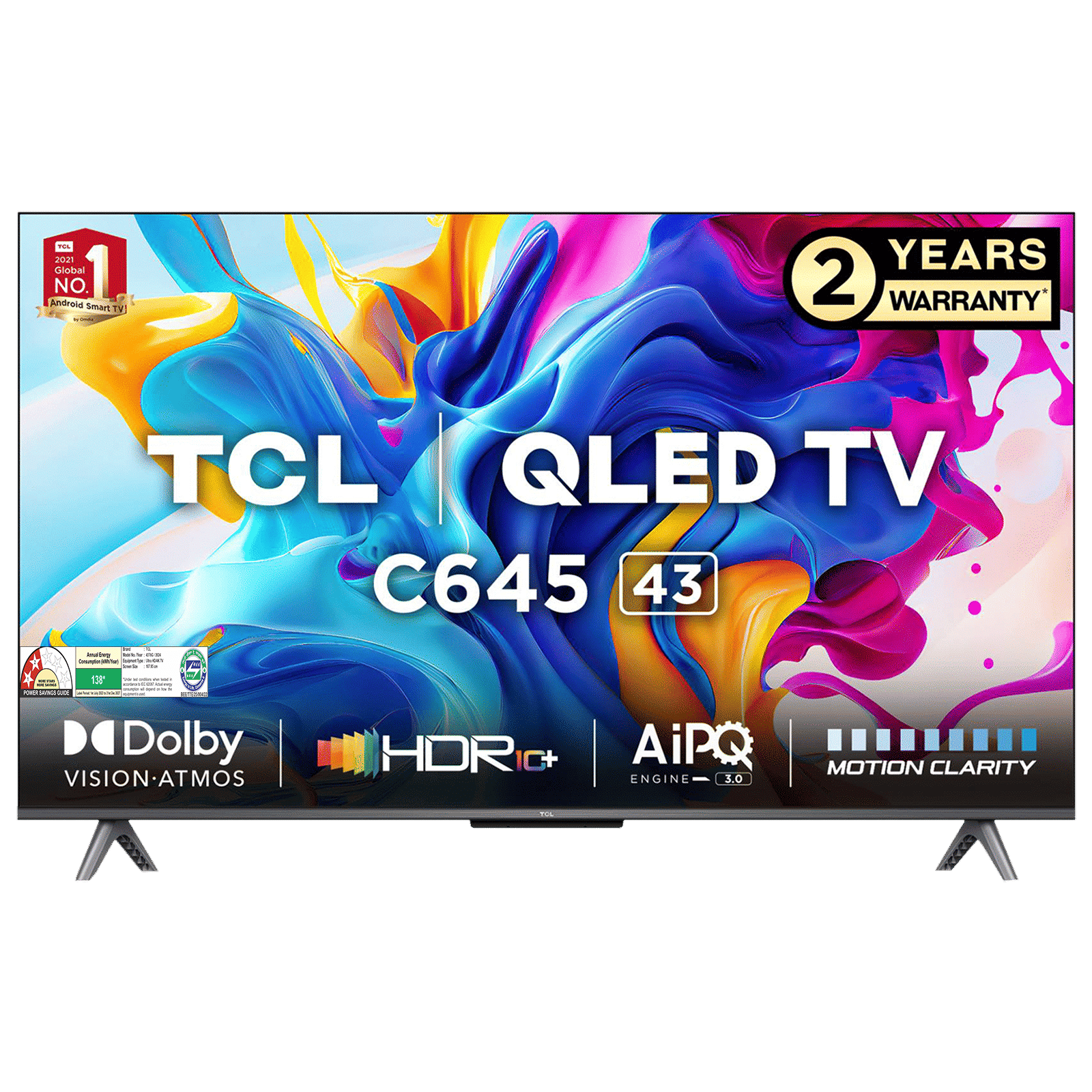 Buy TCL C645 109 cm (43 inch) QLED 4K Ultra HD Google TV with